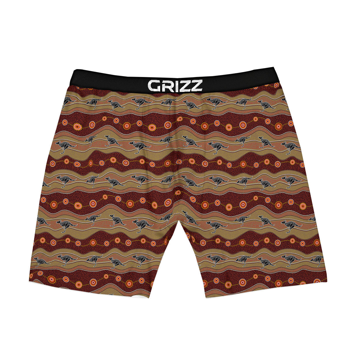 Aboriginal Australian Kangaroo Print Boxer Briefs-grizzshop