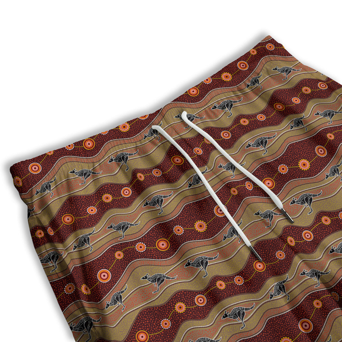 Aboriginal Australian Kangaroo Print Men's Athletic Shorts