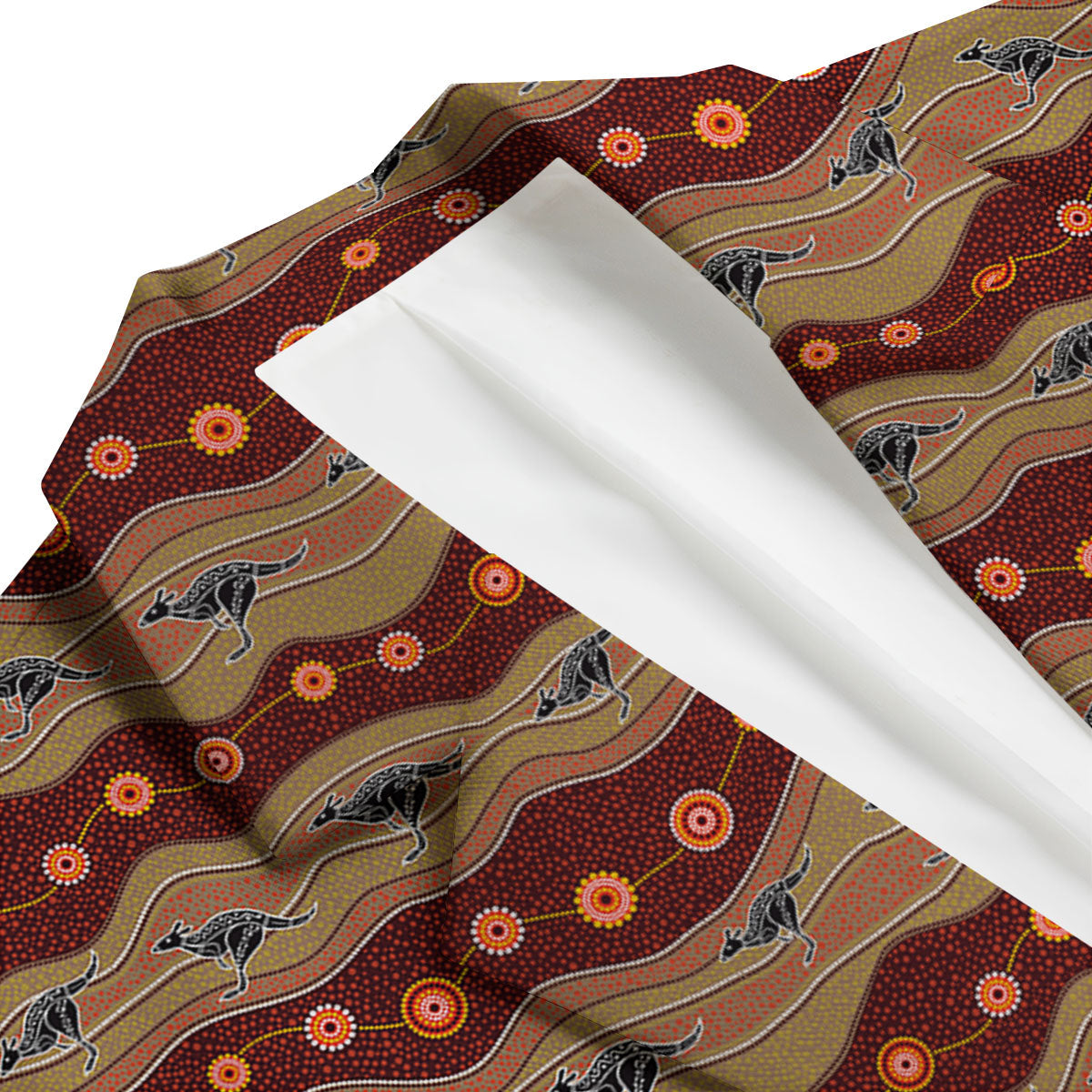 Aboriginal Australian Kangaroo Print Men's Blazer-grizzshop