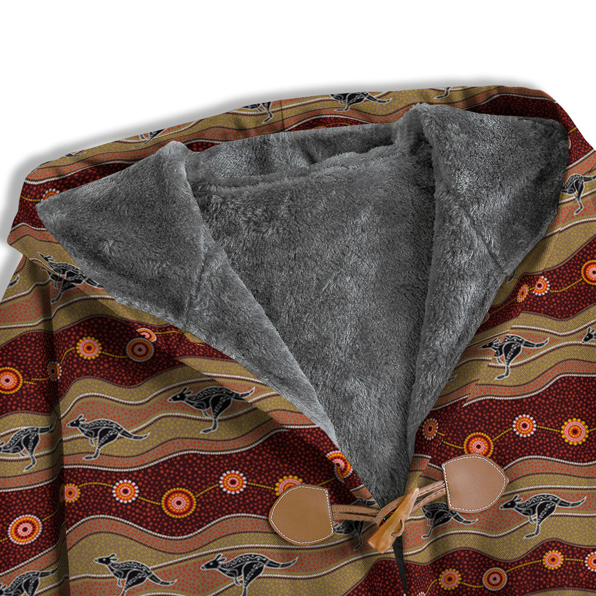 Aboriginal Australian Kangaroo Print Men's Windbreaker Jacket-grizzshop