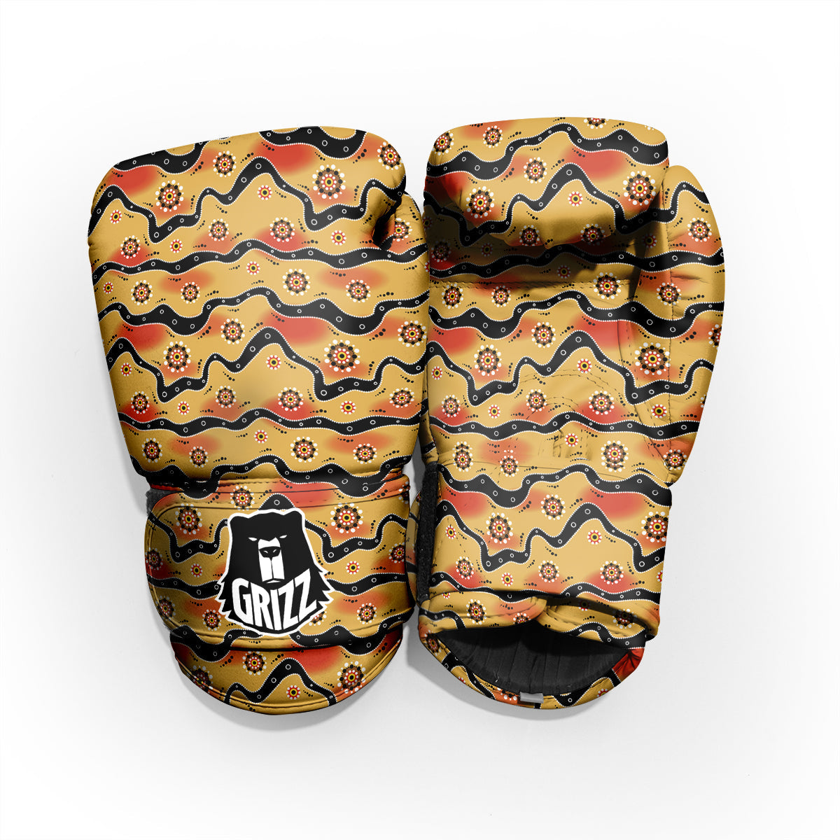 Aboriginal Australian Print Pattern Pro Boxing Glove