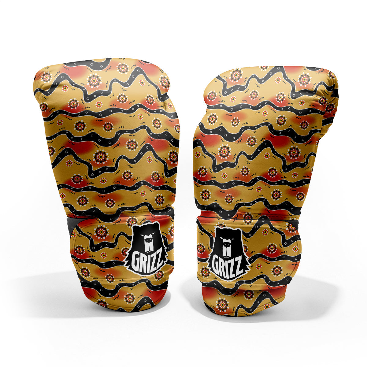 Aboriginal Australian Print Pattern Pro Boxing Glove