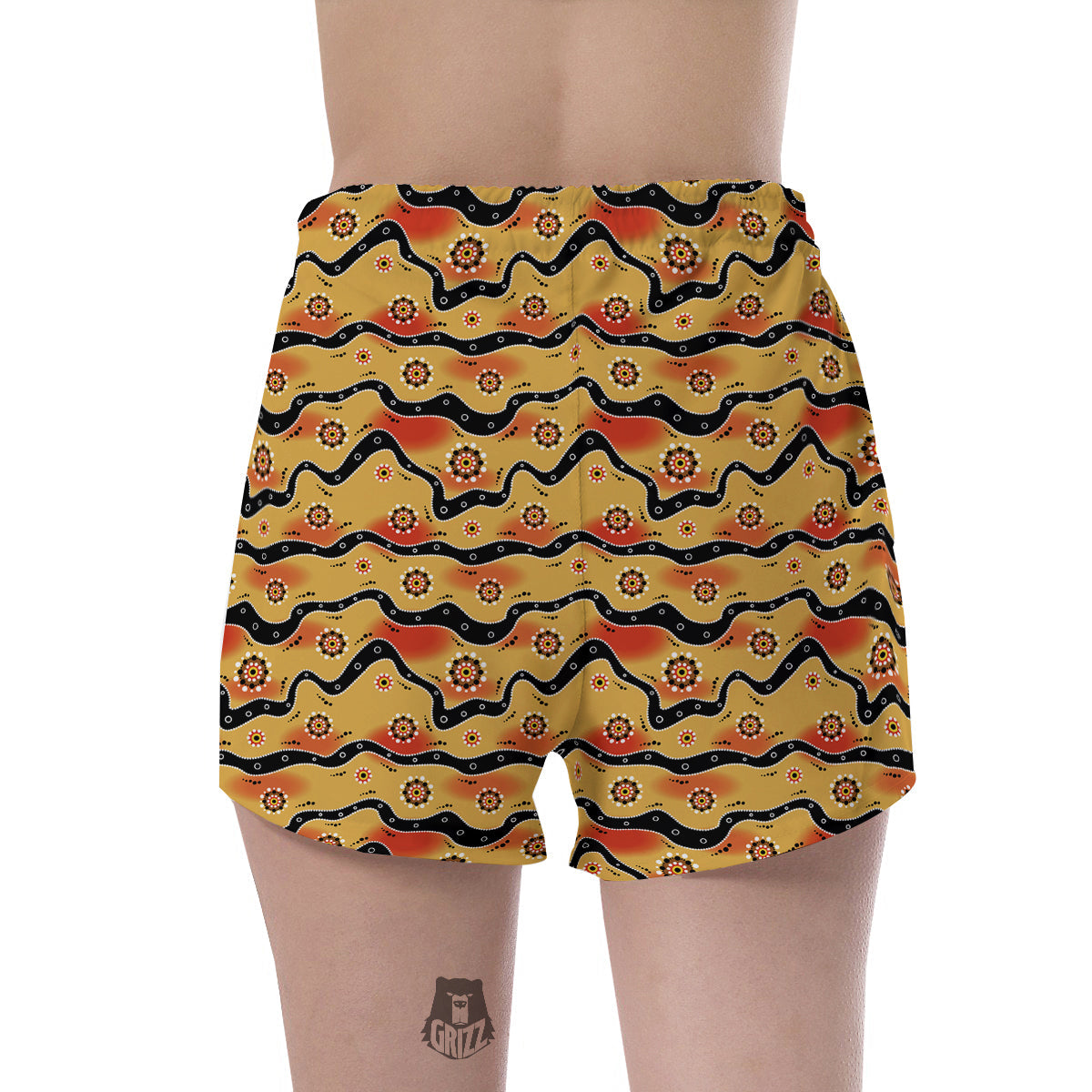 Aboriginal Australian Print Pattern Women's Shorts-grizzshop
