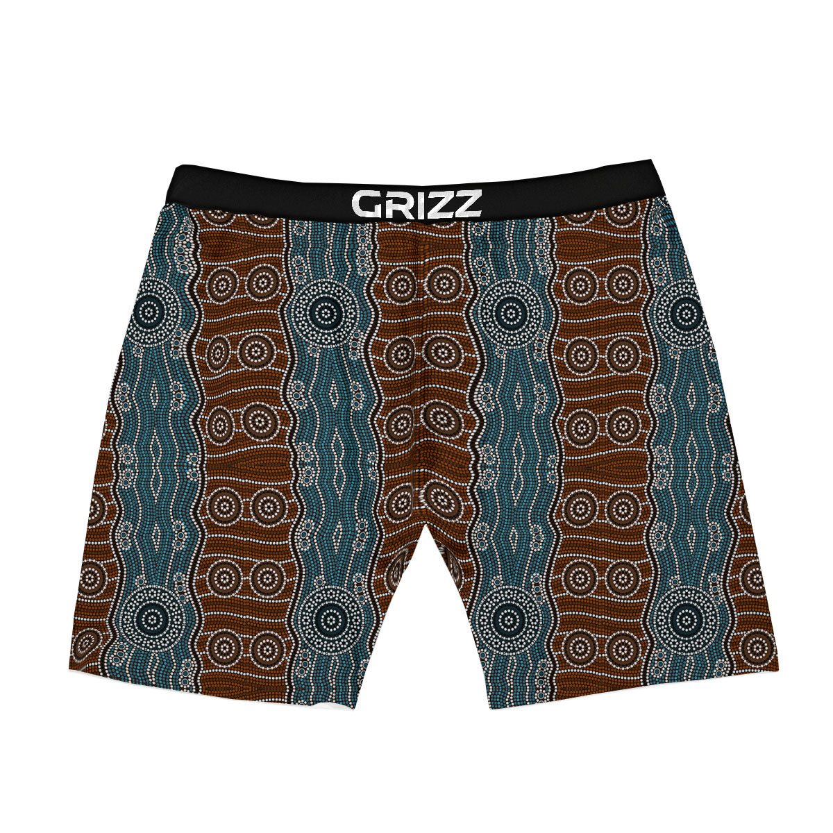 Aboriginal Dot Australia River Print Boxer Briefs-grizzshop
