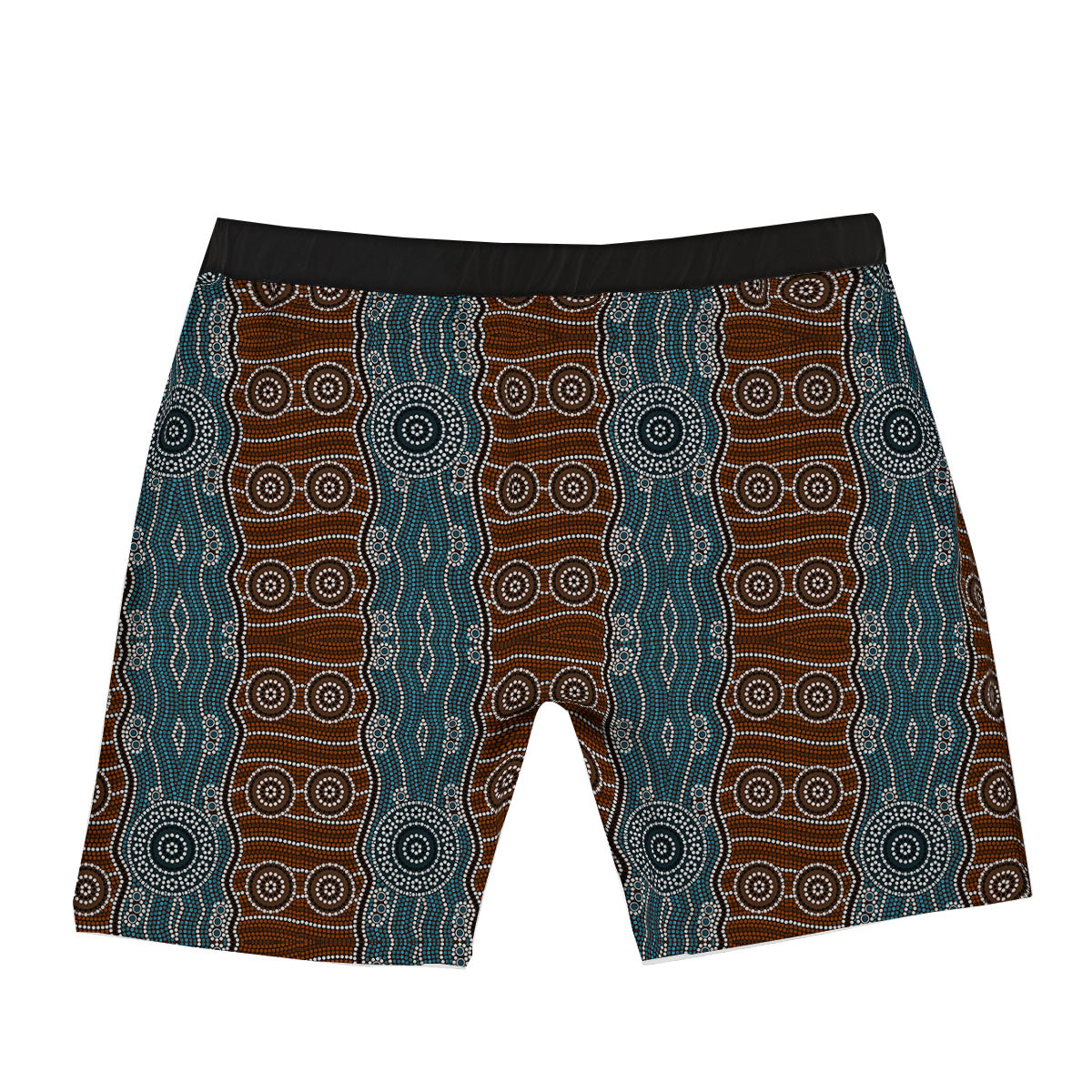 Aboriginal Dot Australia River Print Boxer Briefs-grizzshop