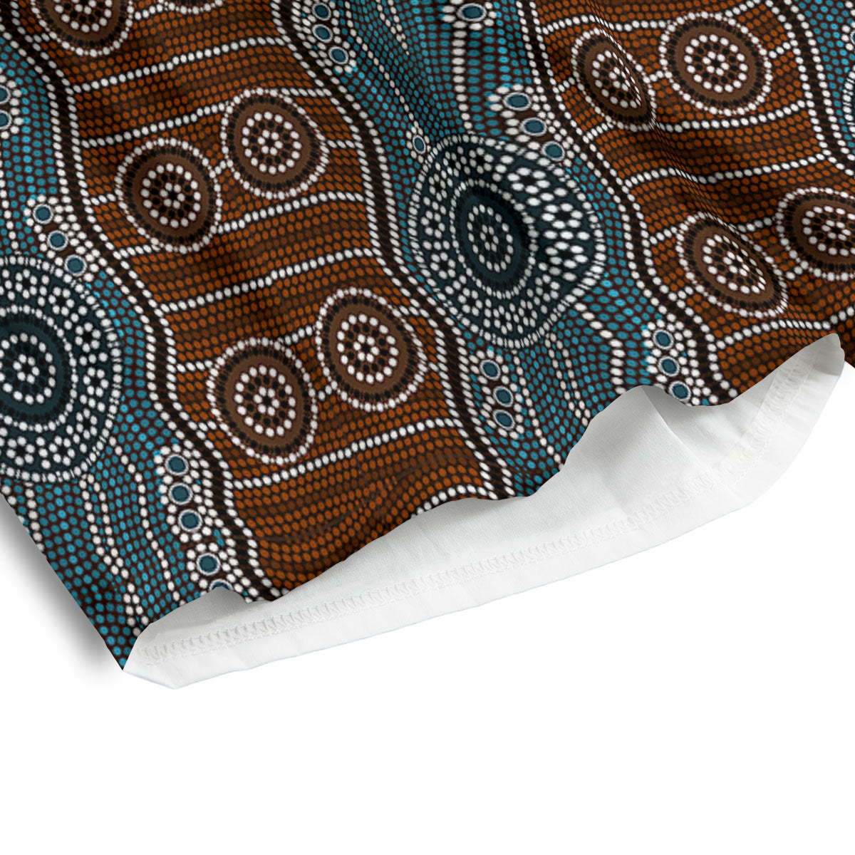Aboriginal Dot Australia River Print Men's Athletic Shorts