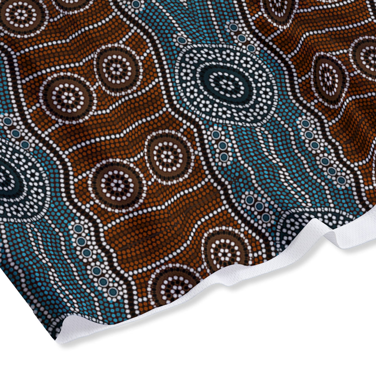 African Ethnic Green Print Mesh Shorts