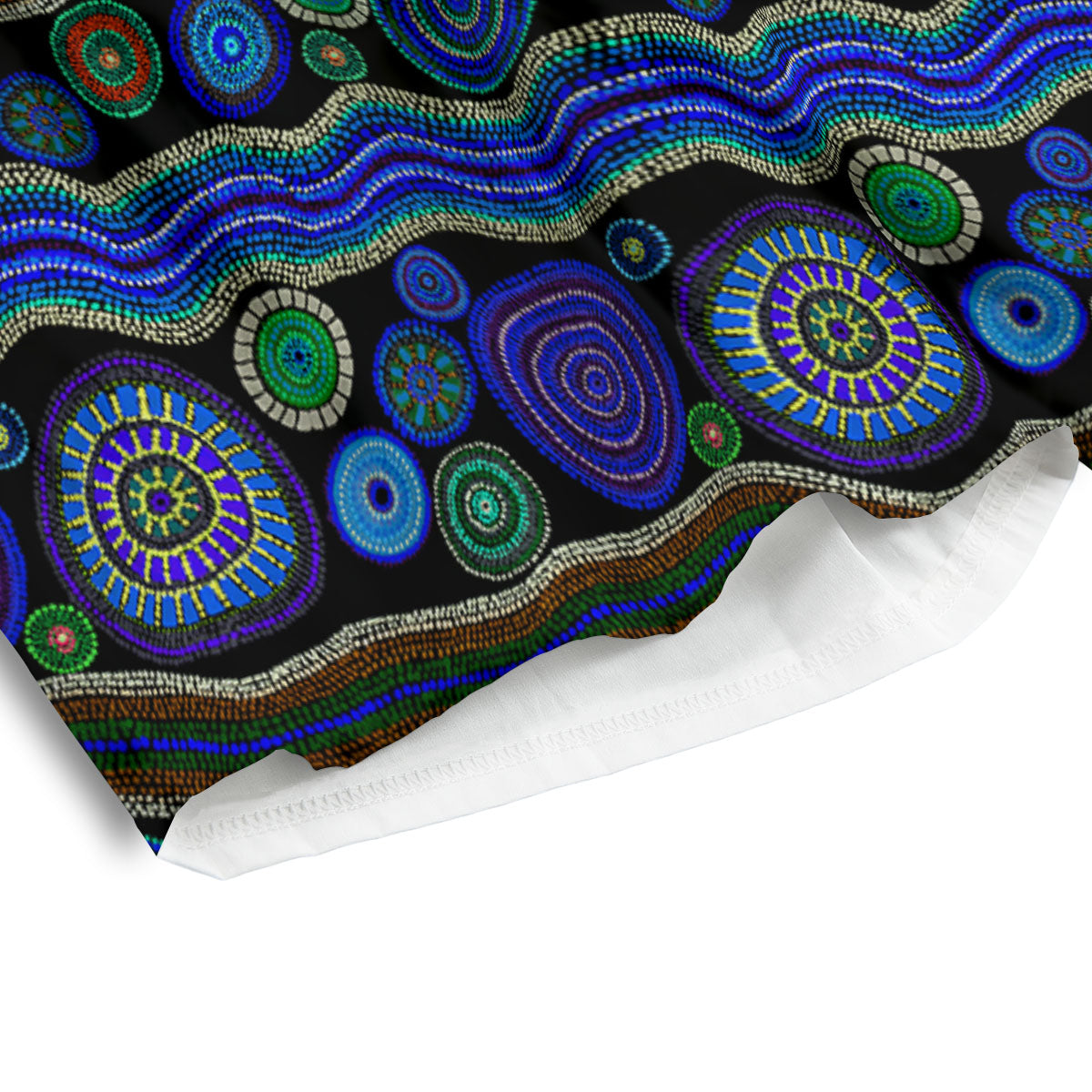 Aboriginal Dot Australian Print Men's Athletic Shorts