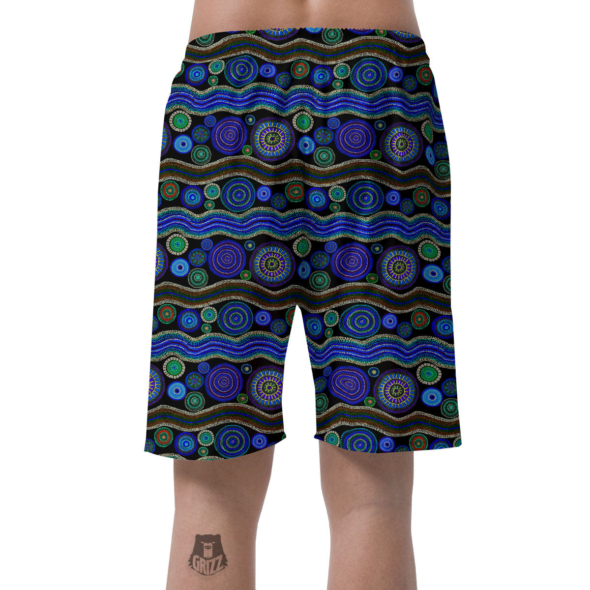 Aboriginal Dot Australian Print Men's Shorts-grizzshop