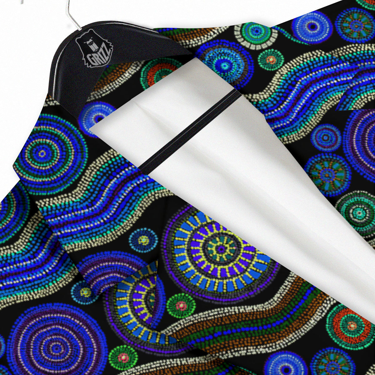 Aboriginal Dot Australian Print Men's Sport Coat-grizzshop