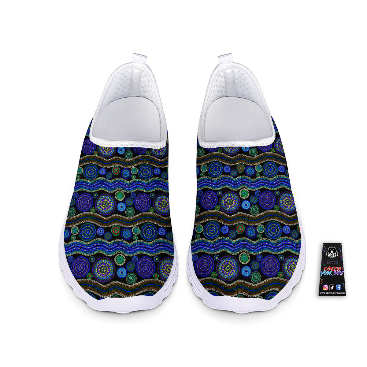 Aboriginal Dot Australian Print Nurse Shoes-grizzshop