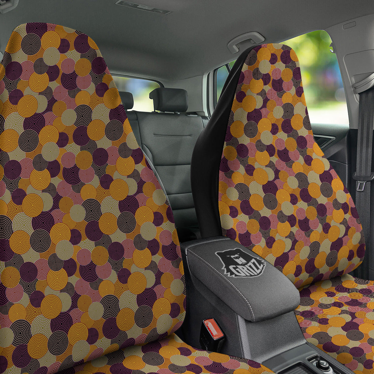 Aboriginal Dot Australian Print Pattern Car Seat Covers-grizzshop