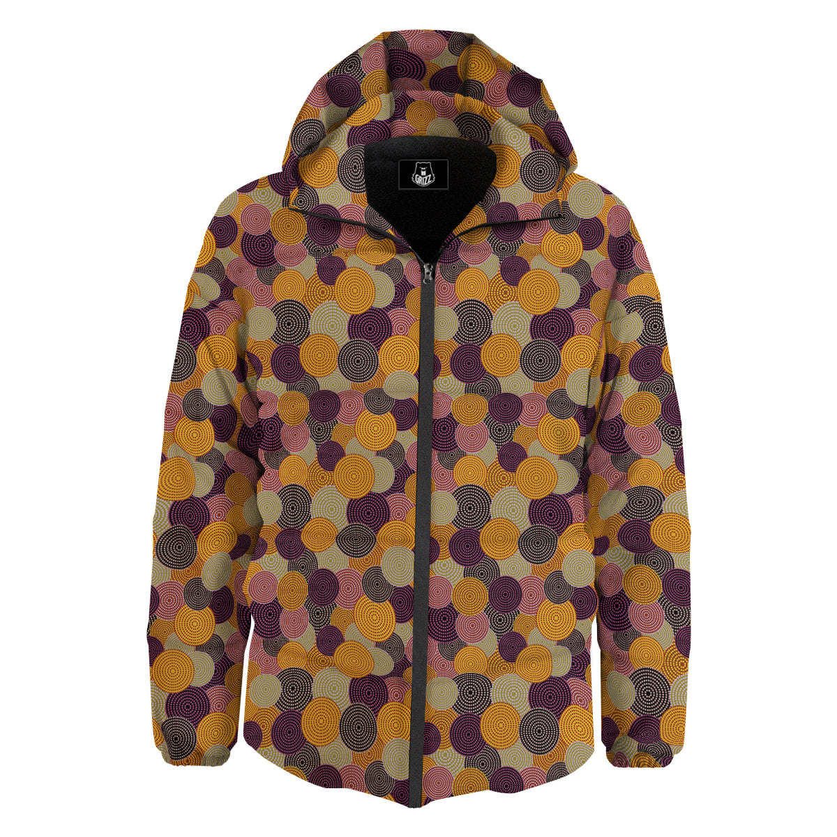 Aboriginal Dot Australian Print Pattern Down Jacket-grizzshop