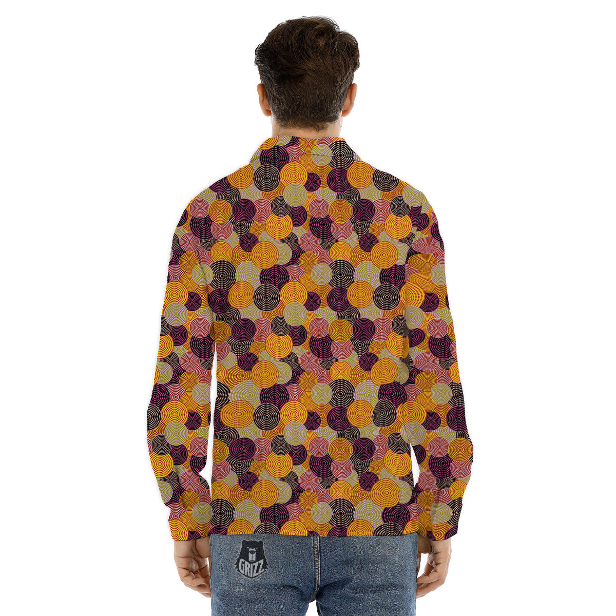 Aboriginal Dot Australian Print Pattern Men's Dress Shirts-grizzshop