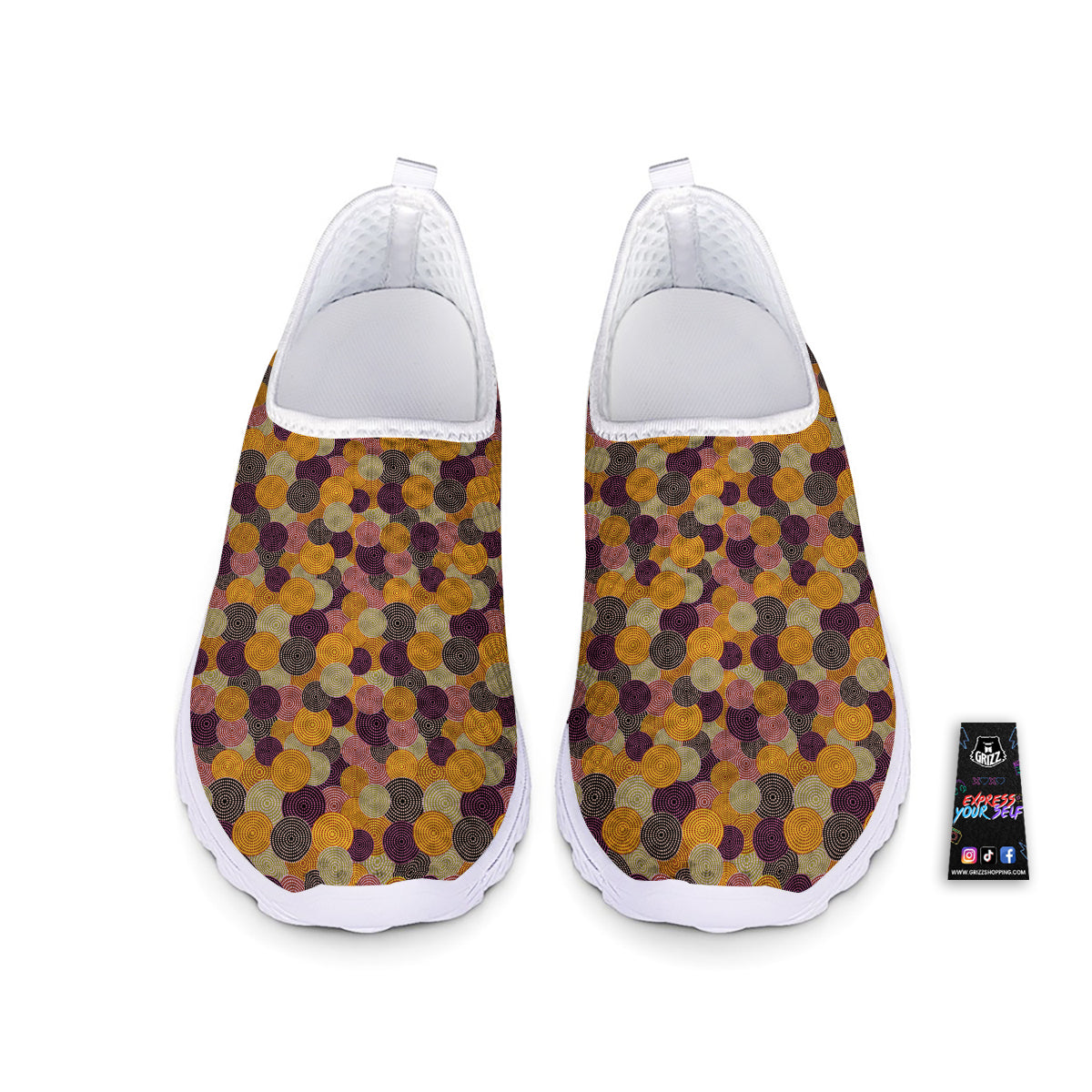 Aboriginal Dot Australian Print Pattern Nurse Shoes-grizzshop