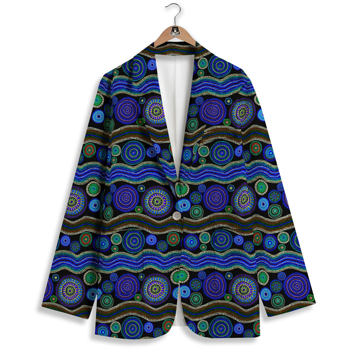 Aboriginal Dot Australian Print Women's Blazer-grizzshop