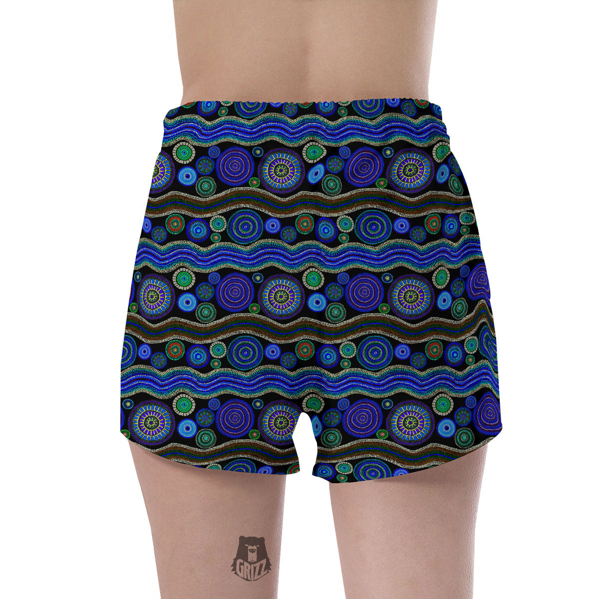 Aboriginal Dot Australian Print Women's Shorts-grizzshop