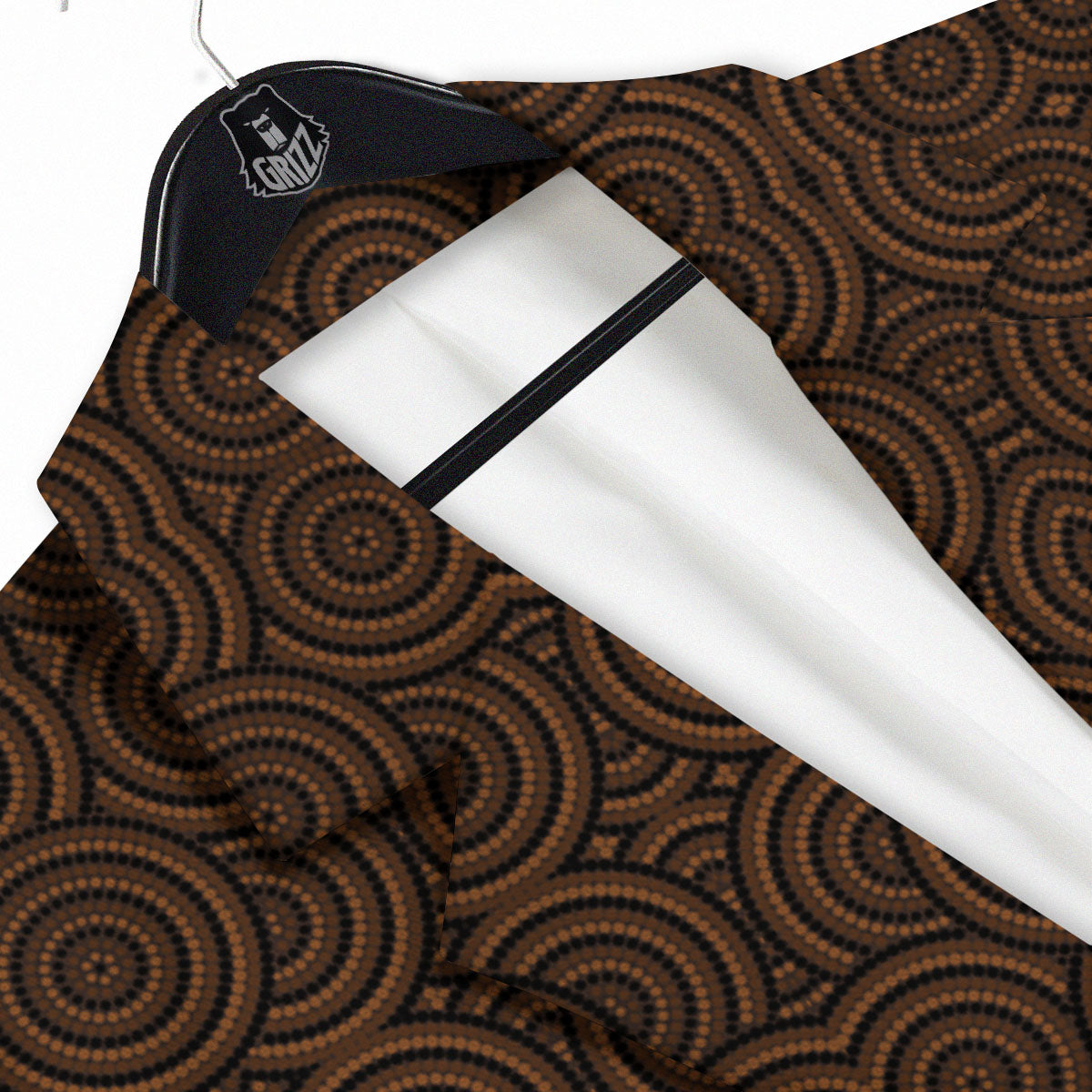 Aboriginal Dot Brown Print Pattern Men's Sport Coat-grizzshop