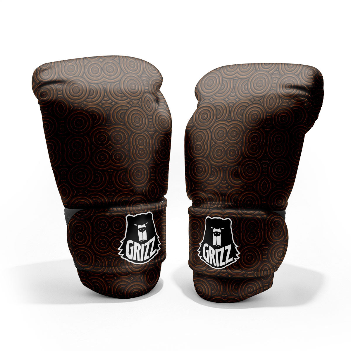 Aboriginal Dot Brown Print Pattern Pro Boxing Glove