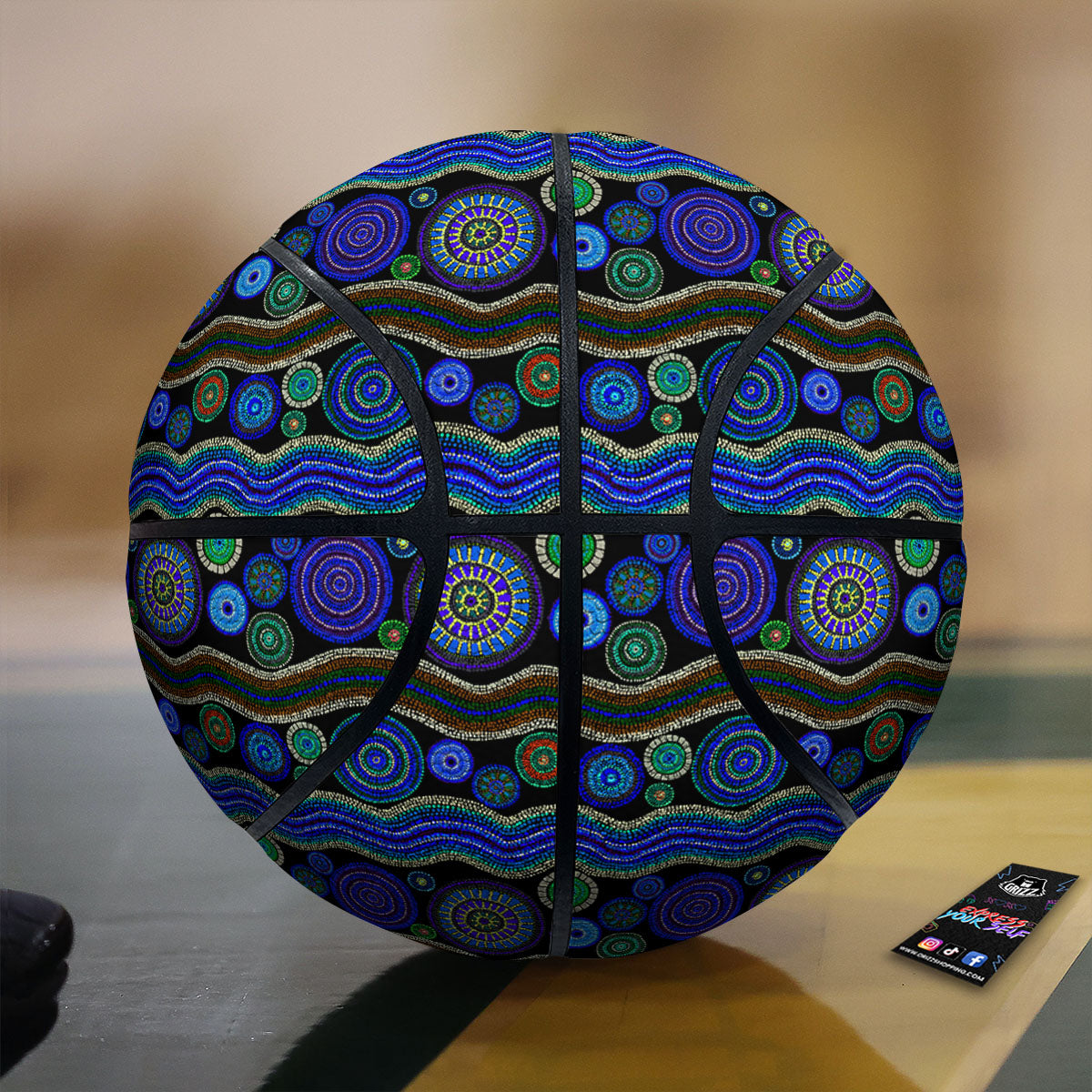 Aboriginal Dot Australian Print Basketball