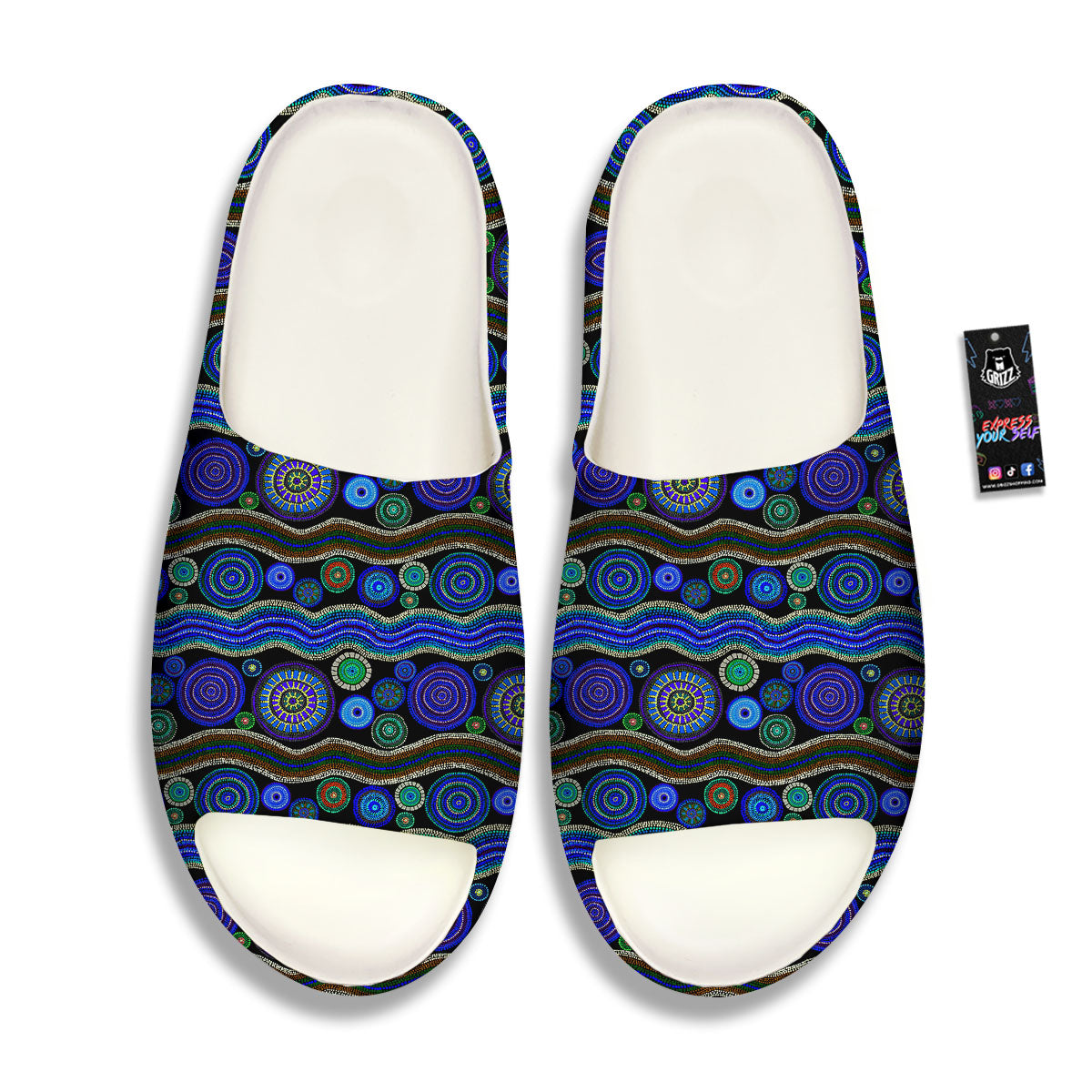 Aboriginal Dot Australian Print Sandals-grizzshop