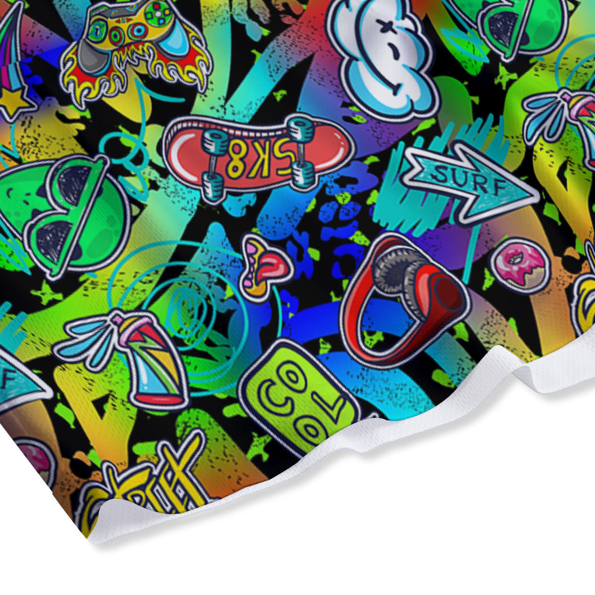 Adinkra Symbols Grey African Print Mesh Shorts