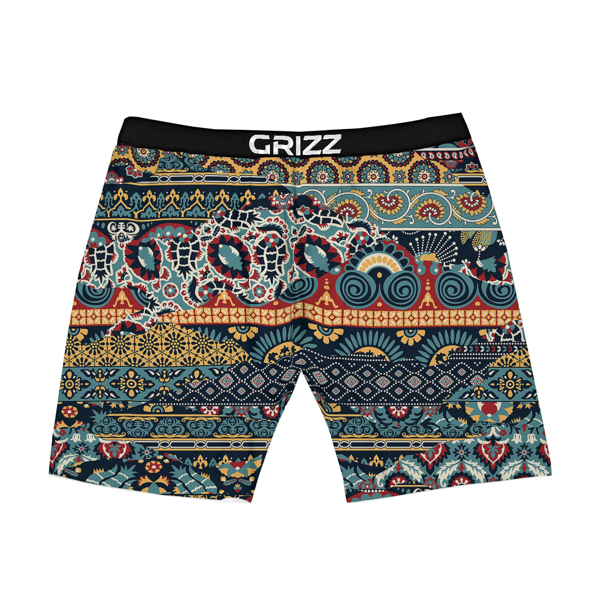 Abstract Arabian Paisley Print Boxer Briefs-grizzshop