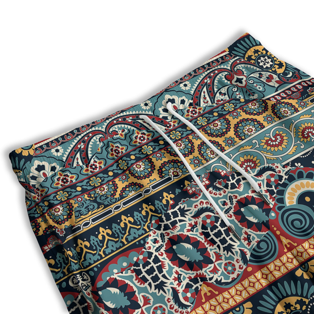 Abstract Arabian Paisley Print Men's Athletic Shorts