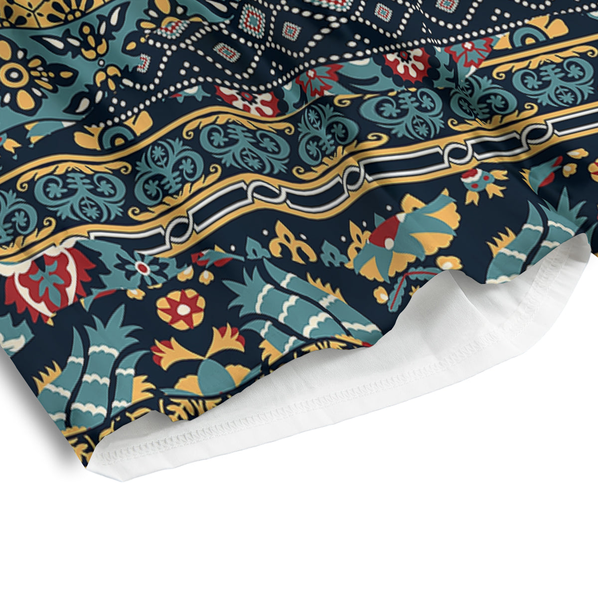 Abstract Arabian Paisley Print Men's Athletic Shorts