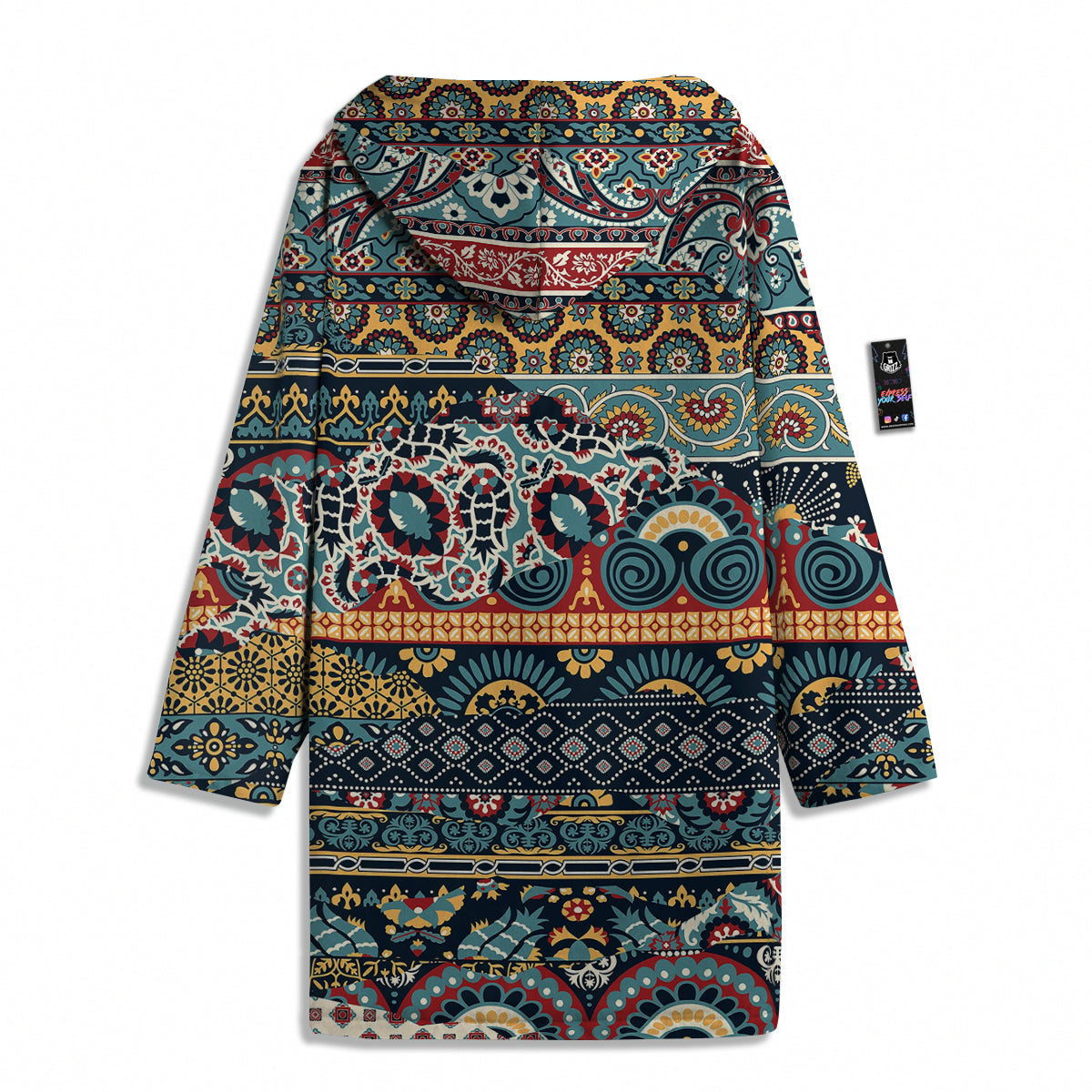 Abstract Arabian Paisley Print Men's Windbreaker Jacket-grizzshop