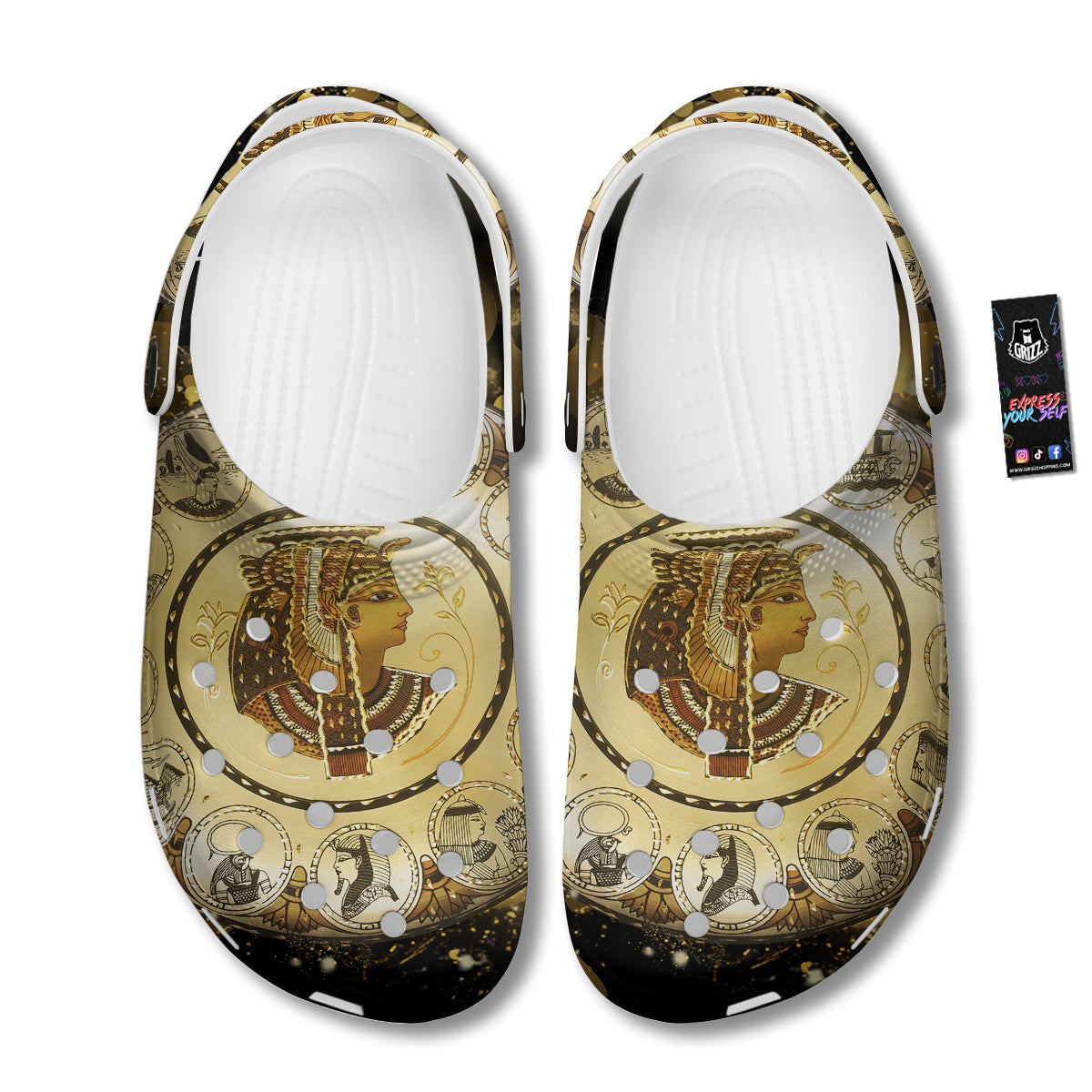 Abstract Cleopatra Print Clog-grizzshop