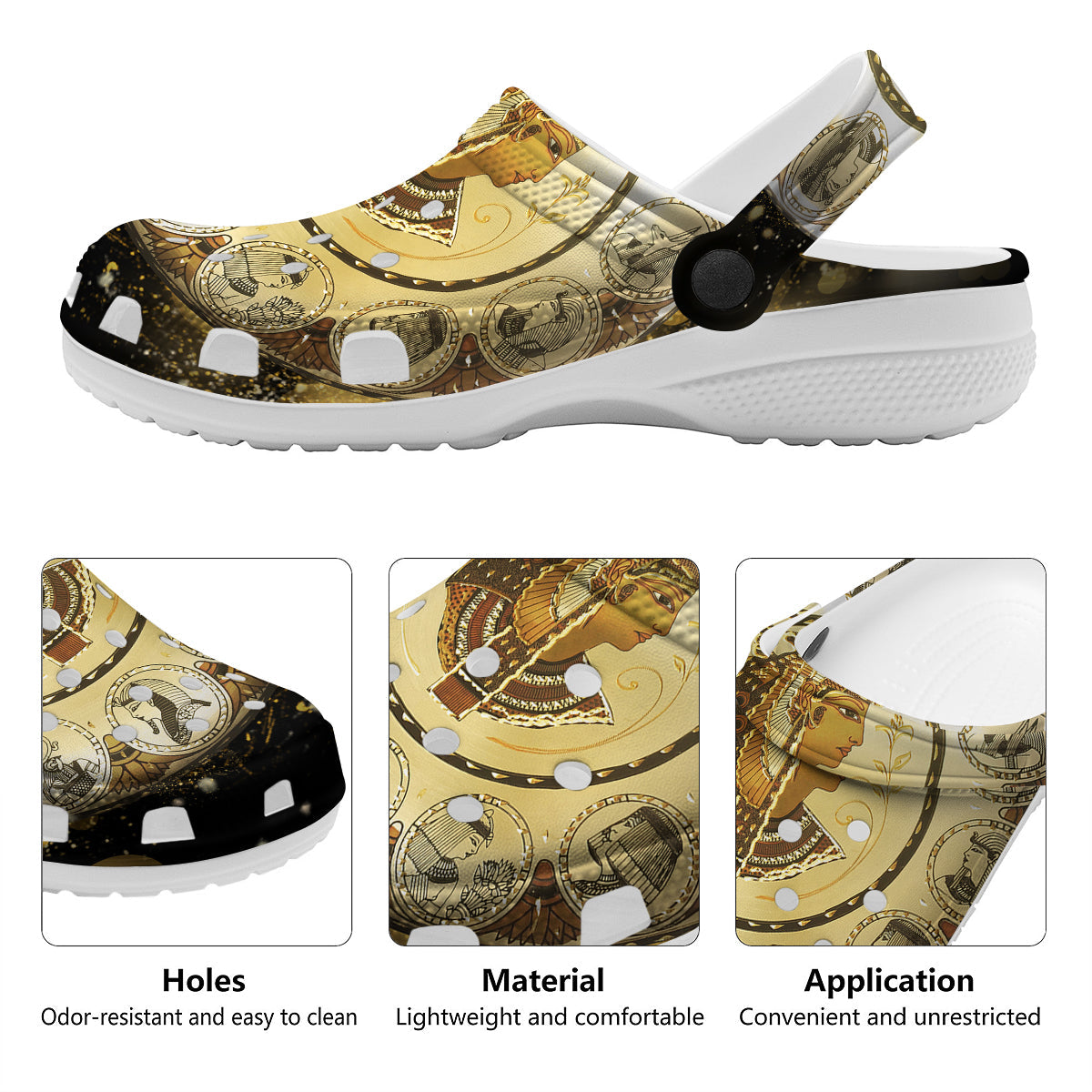 Abstract Cleopatra Print Clog-grizzshop