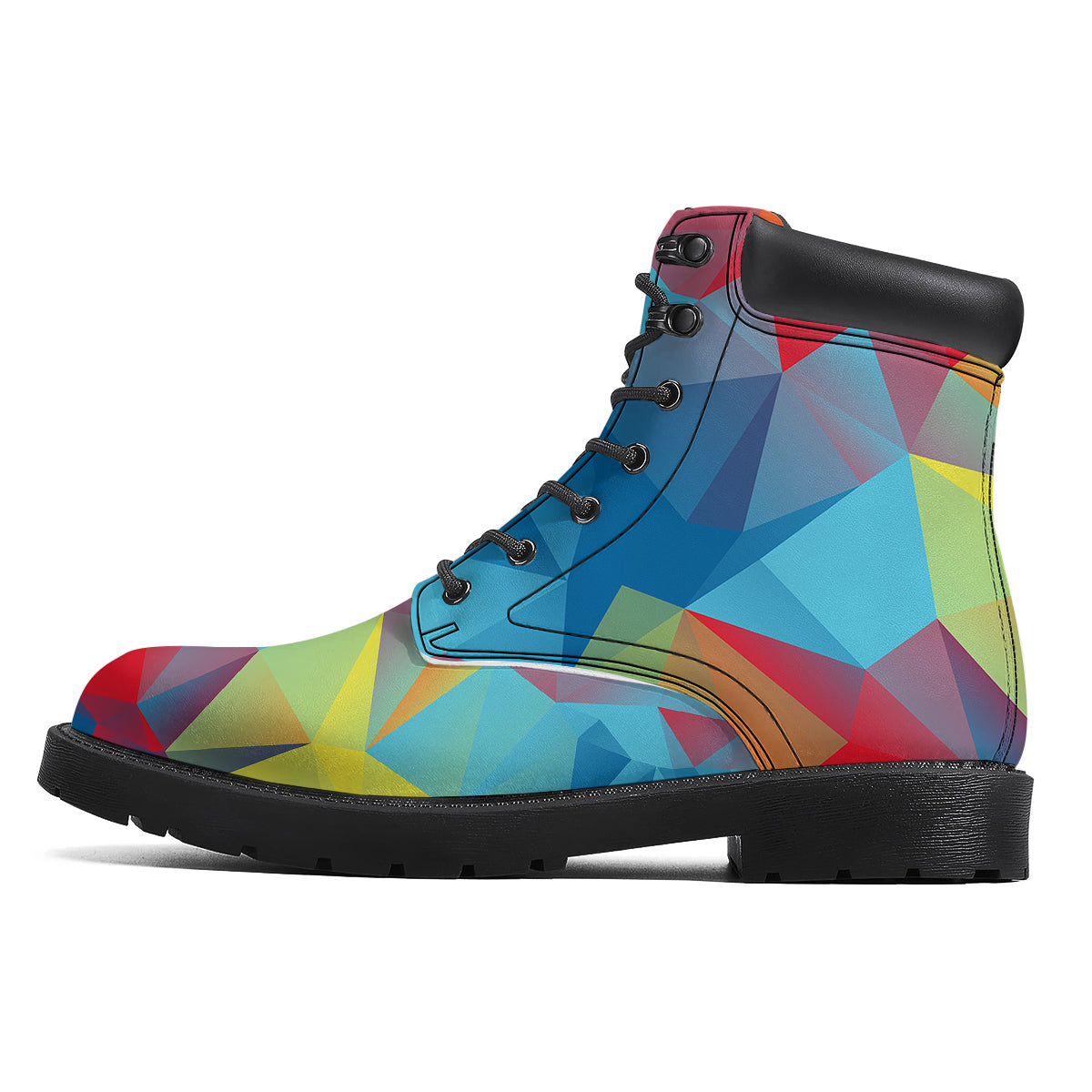 Abstract Colorful Autism Awareness Print Boots-grizzshop