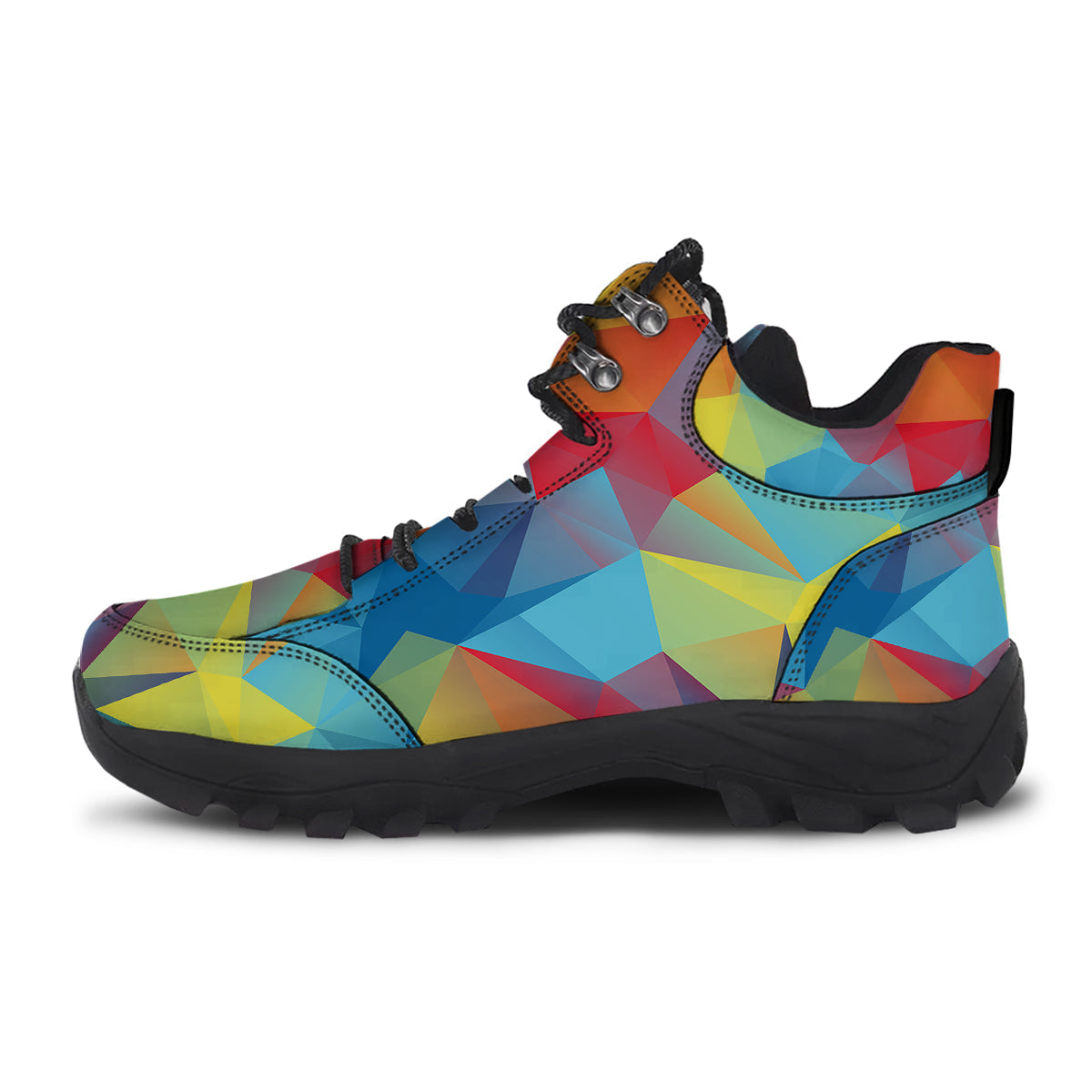 Abstract Colorful Autism Awareness Print Hiking Shoes-grizzshop