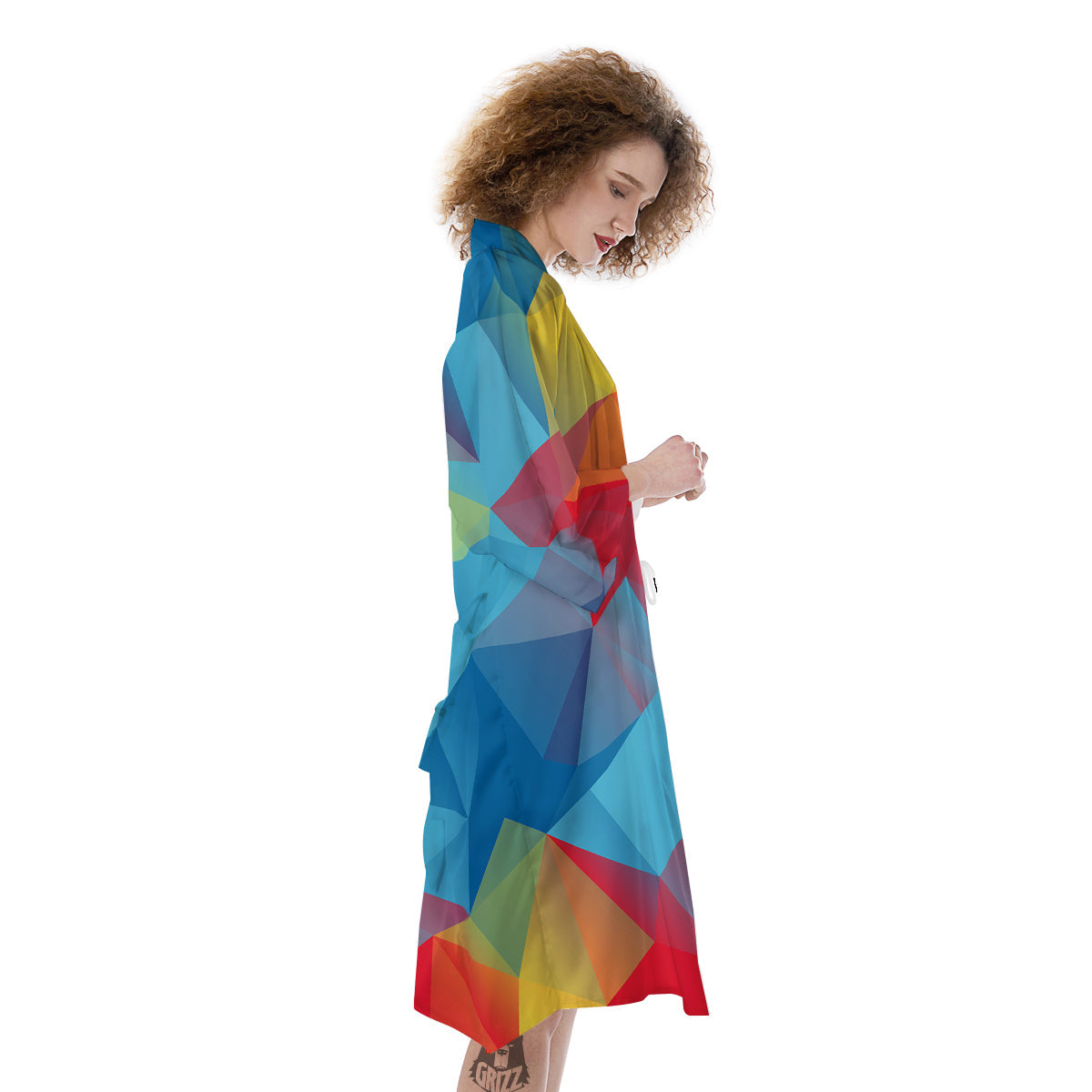 Abstract Colorful Autism Awareness Print Kimono-grizzshop