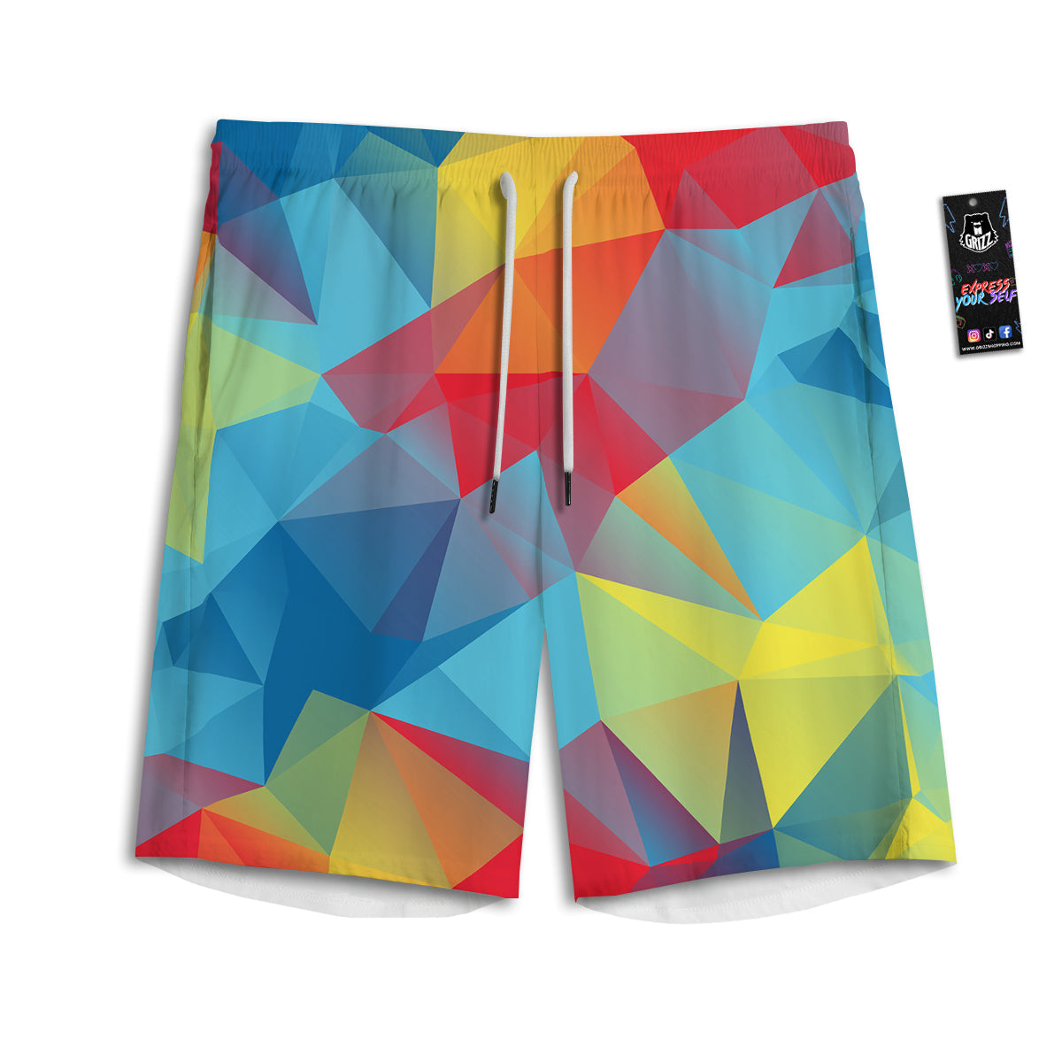 Abstract Colorful Autism Awareness Print Men's Athletic Shorts