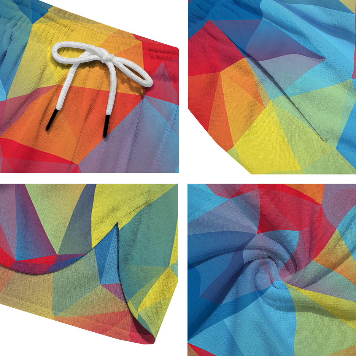 Abstract Colorful Autism Awareness Print Men's Running Shorts-grizzshop