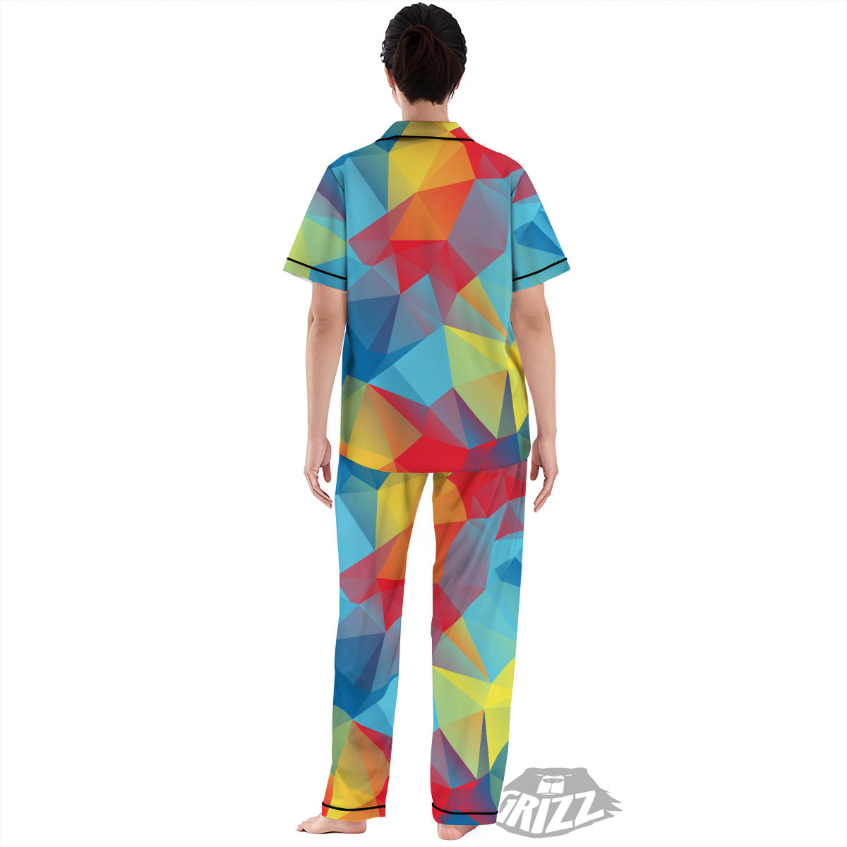 Abstract Colorful Autism Awareness Print Women's Pajamas Set-grizzshop