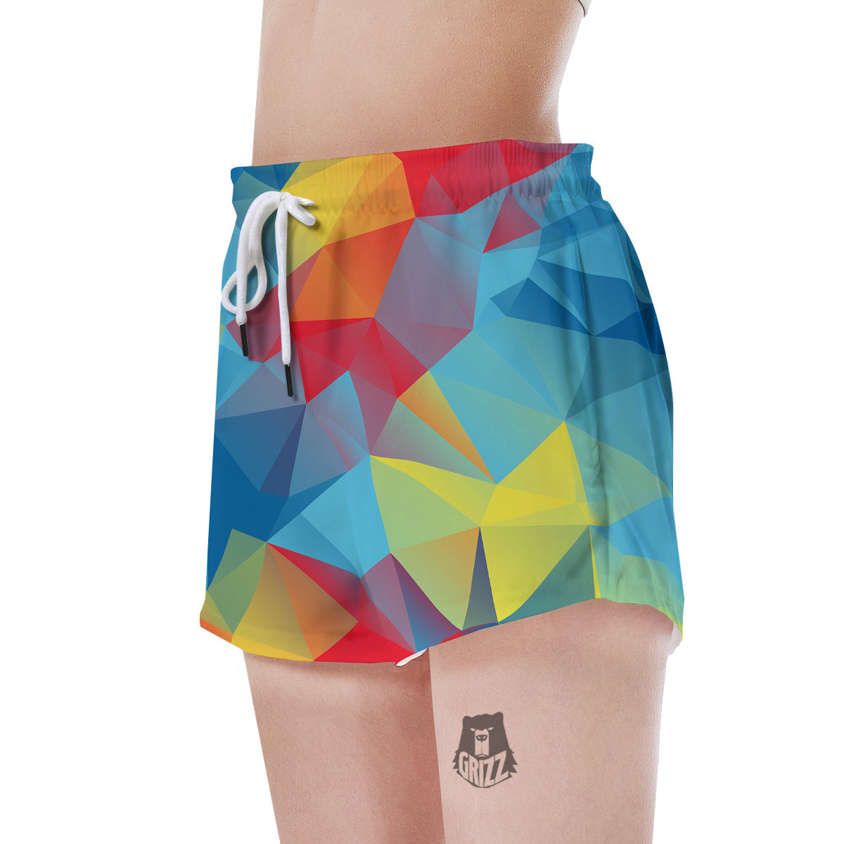 Abstract Colorful Autism Awareness Print Women's Shorts-grizzshop