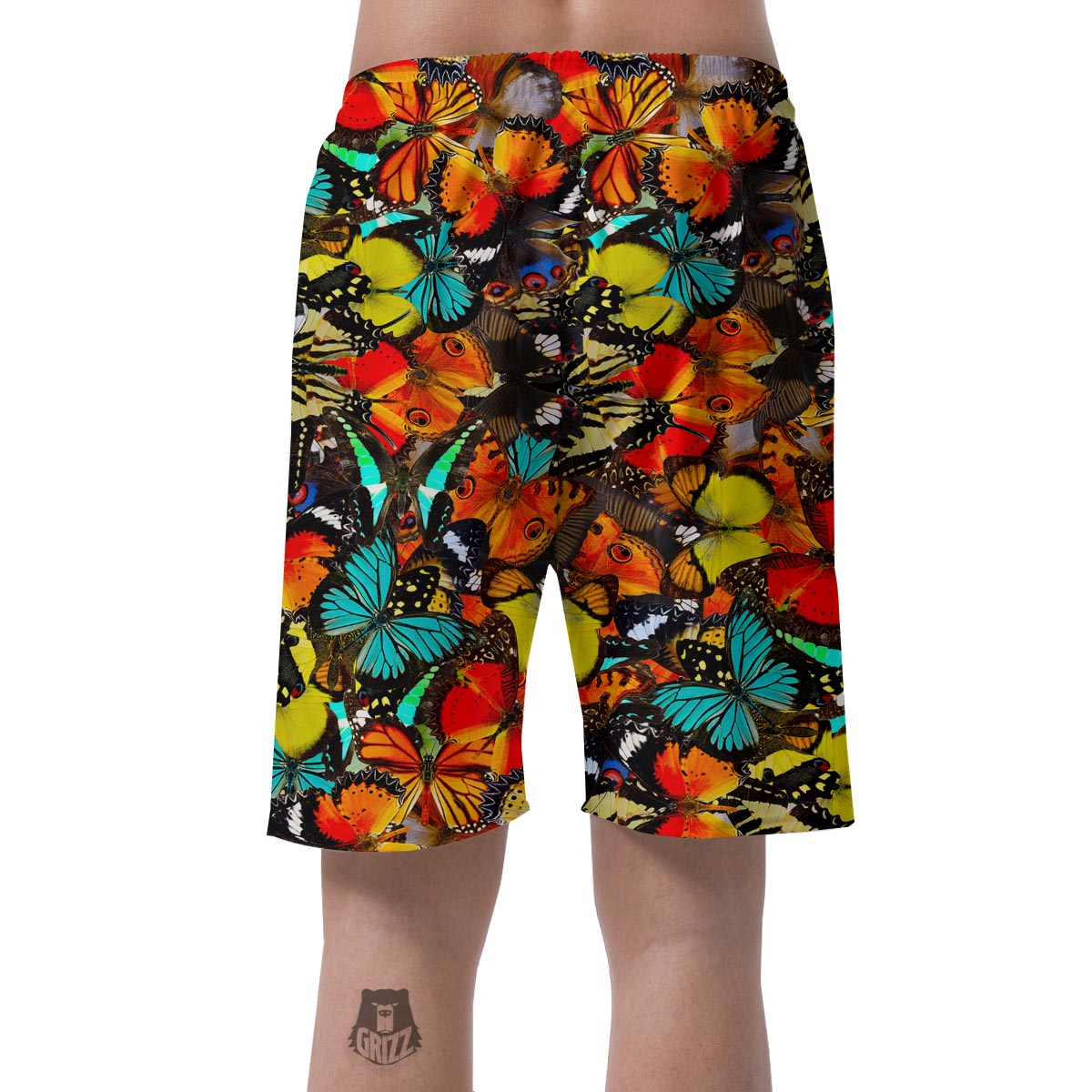 Abstract Colorful Butterfly Print Men's Shorts-grizzshop