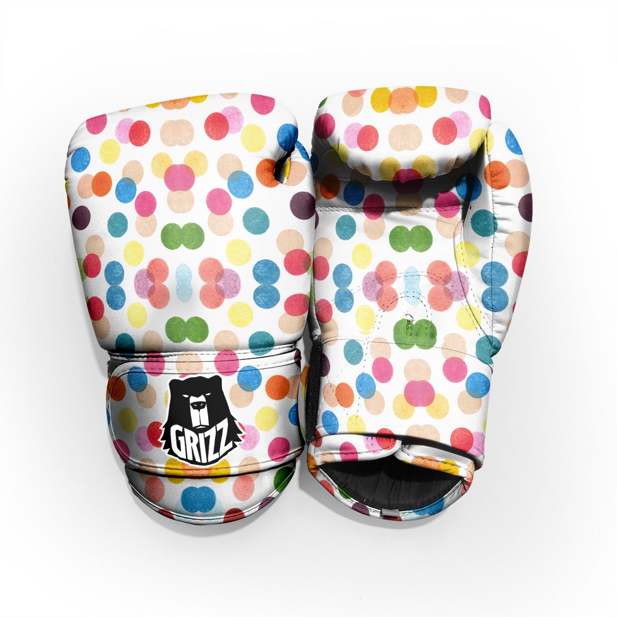 Abstract Colorful Polka Dots Print Pattern Pro Boxing Glove