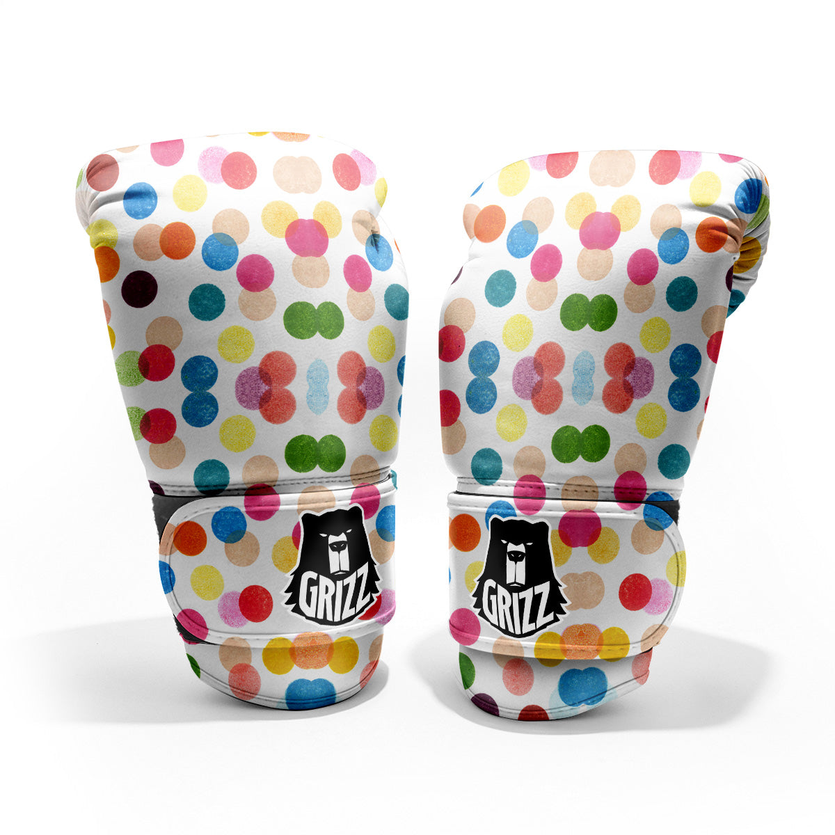 Abstract Colorful Polka Dots Print Pattern Pro Boxing Glove