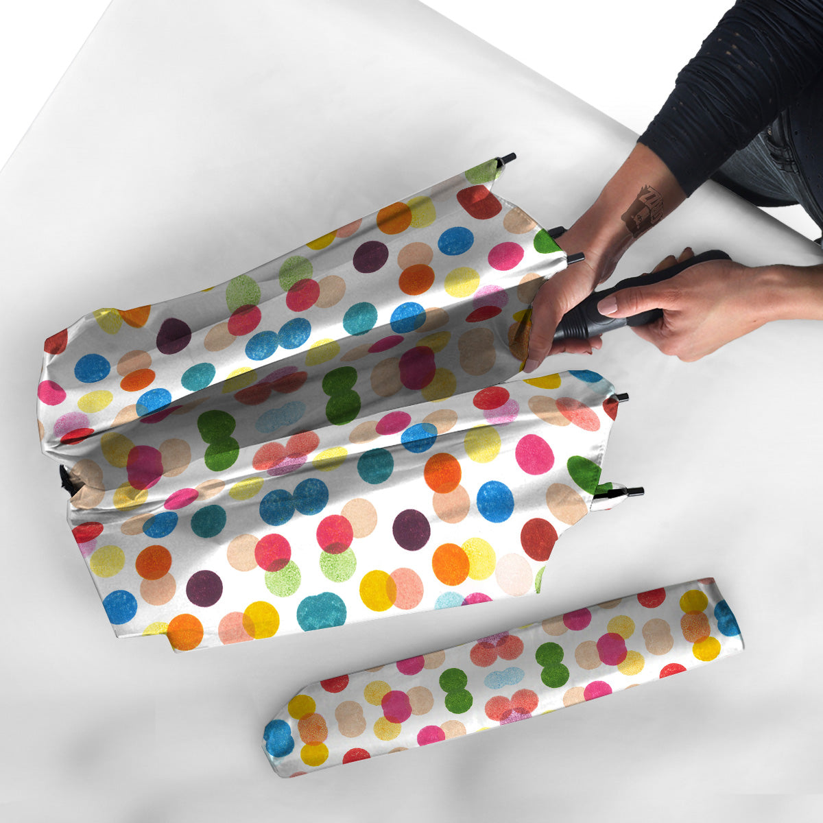 Abstract Colorful Polka Dots Print Pattern Umbrella-grizzshop