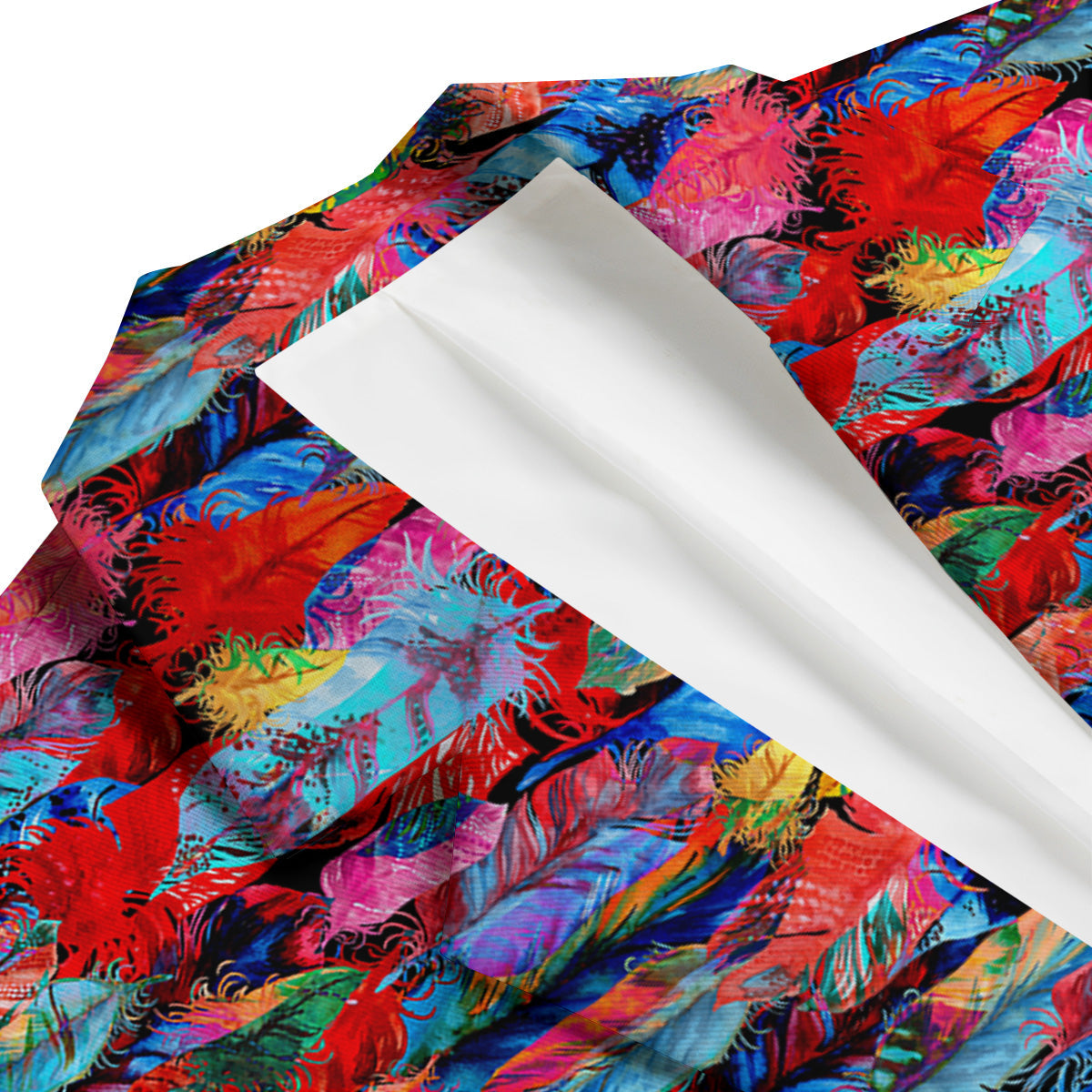 Abstract Feather Watercolor Boho Print Pattern Men's Blazer-grizzshop
