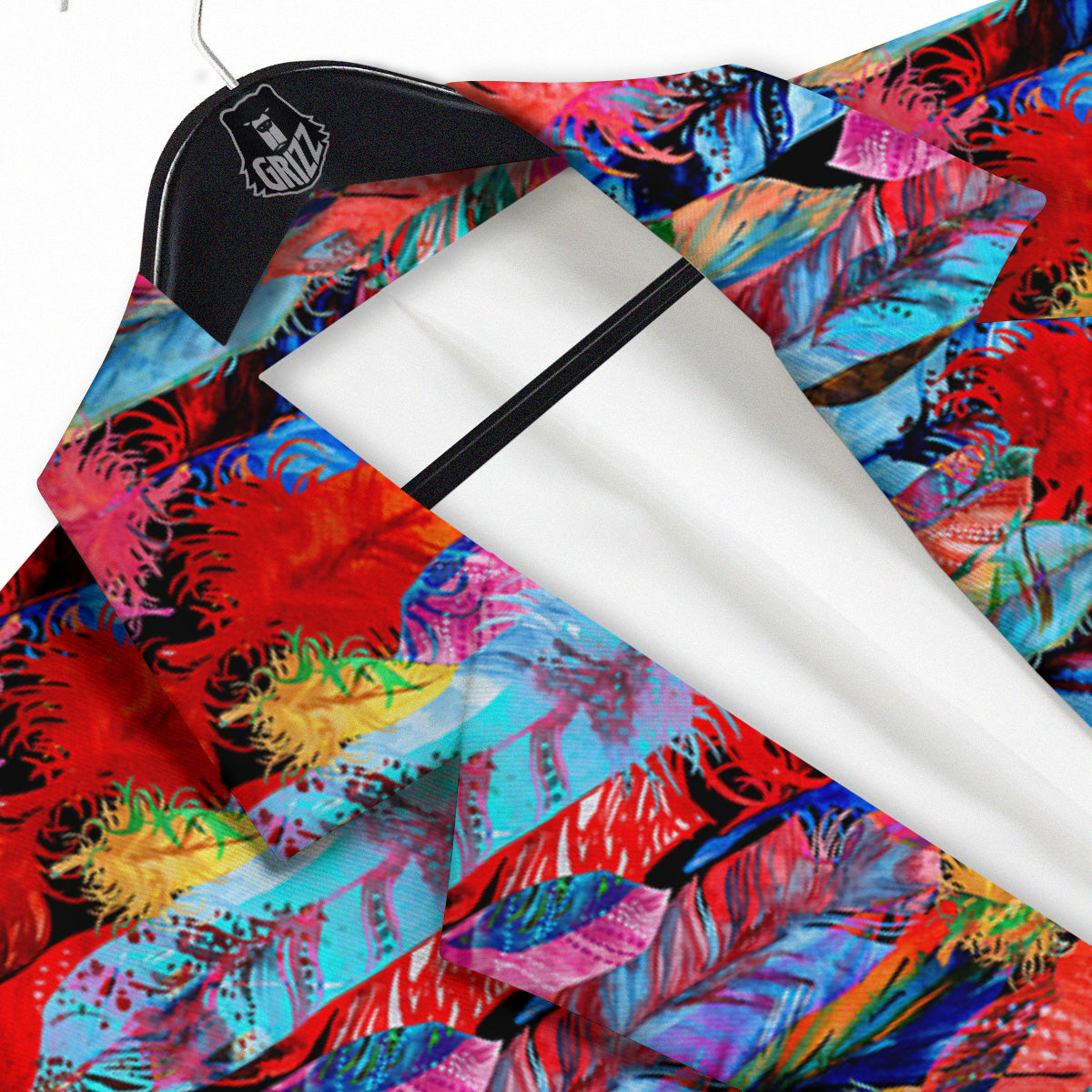 Abstract Feather Watercolor Boho Print Pattern Men's Sport Coat-grizzshop