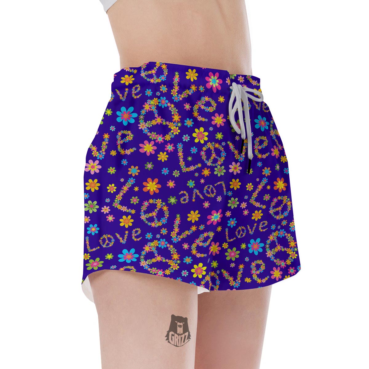 Abstract Floral Hippie Women's Shorts-grizzshop