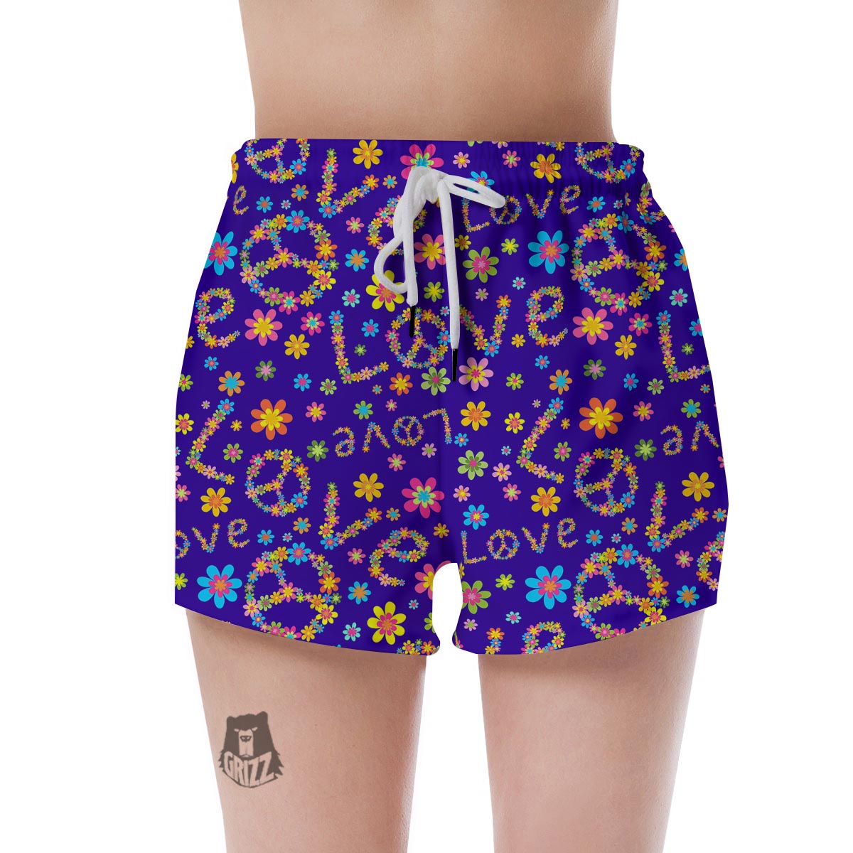 Abstract Floral Hippie Women's Shorts-grizzshop