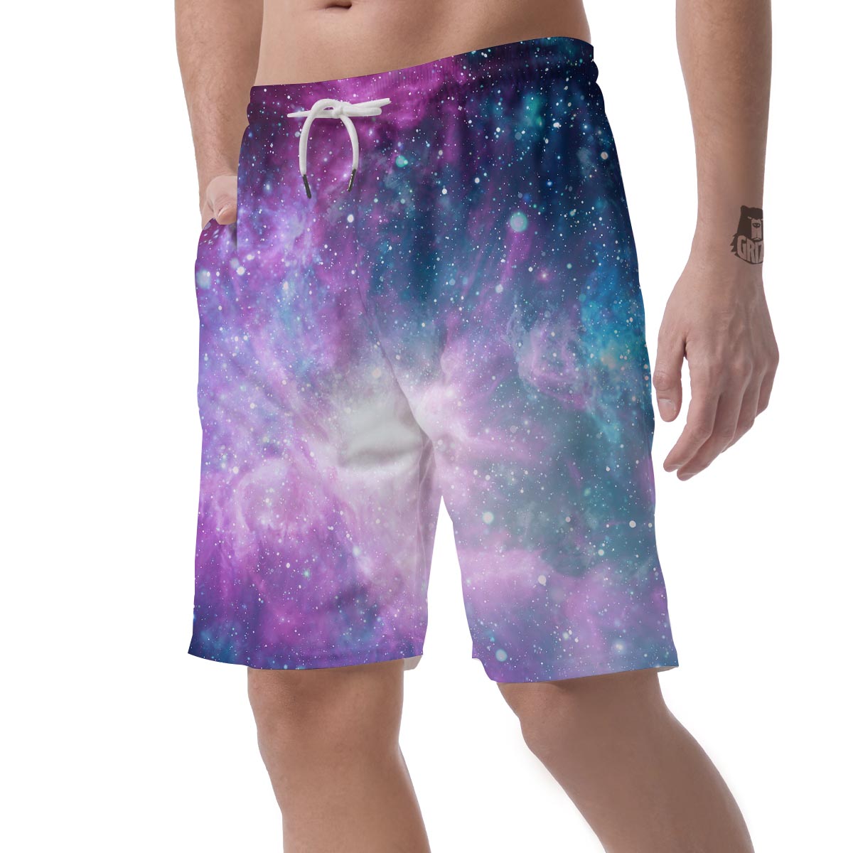 Abstract Galaxy Space Men's Shorts-grizzshop