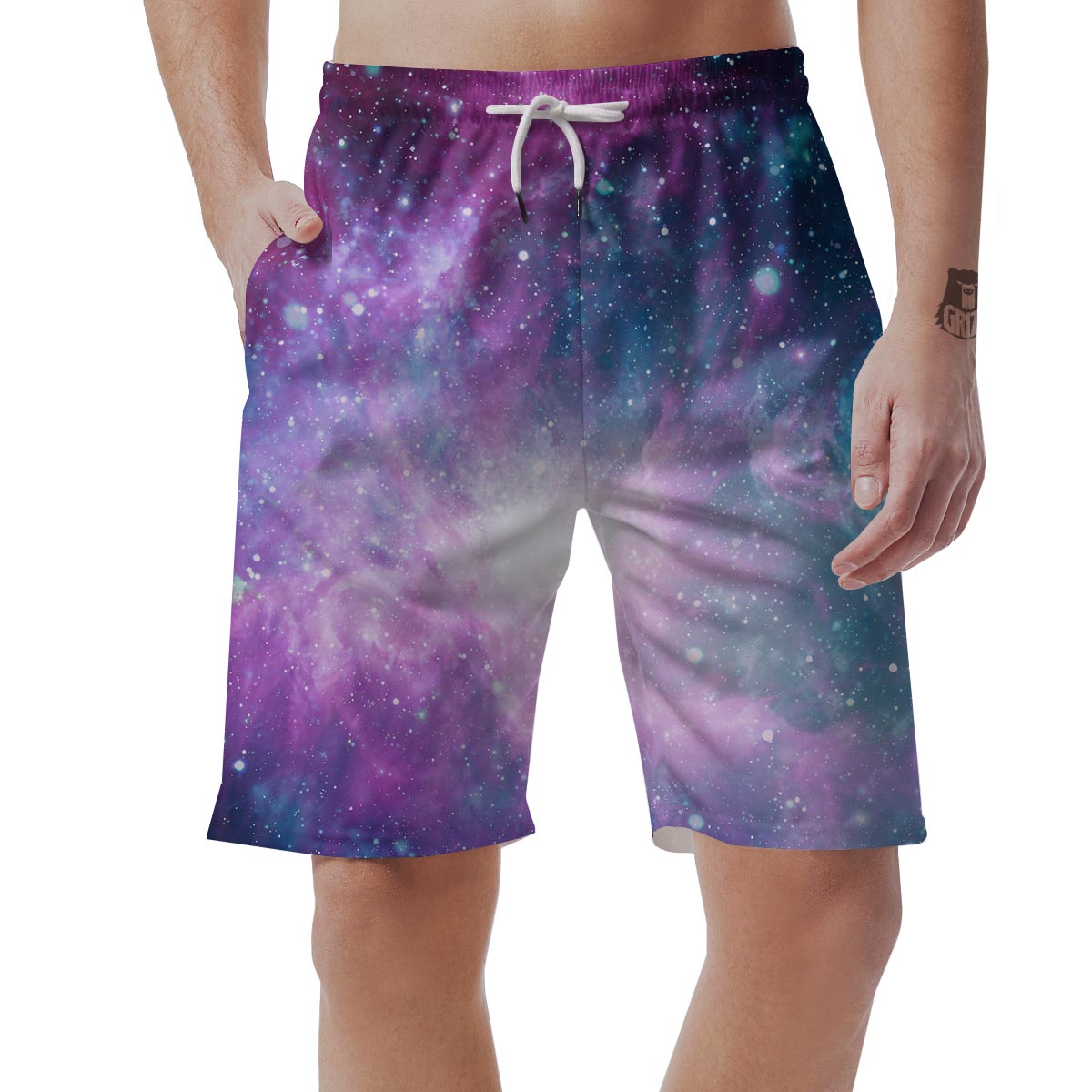 Abstract Galaxy Space Men's Shorts-grizzshop