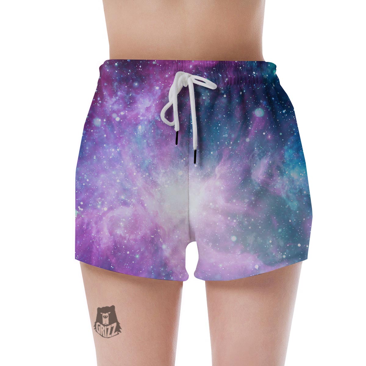 Abstract Galaxy Space Women's Shorts-grizzshop